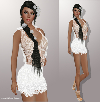 FaiRodis Good Mood #11 mesh white lace outfit