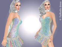 FaiRodis Holografic mesh dress Shining Galaxy_6 + 2 GIFTS