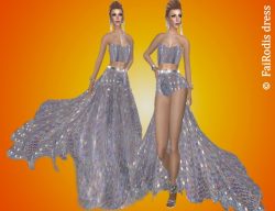 FaiRodis Silver nightfall dress-gown pack